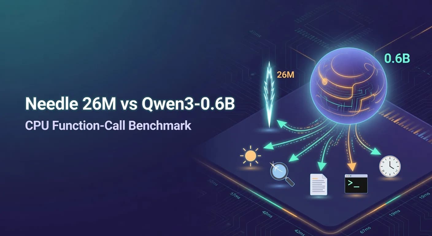 Needle 26M vs Qwen3-0.6B: A Real CPU Function-Call Benchmark