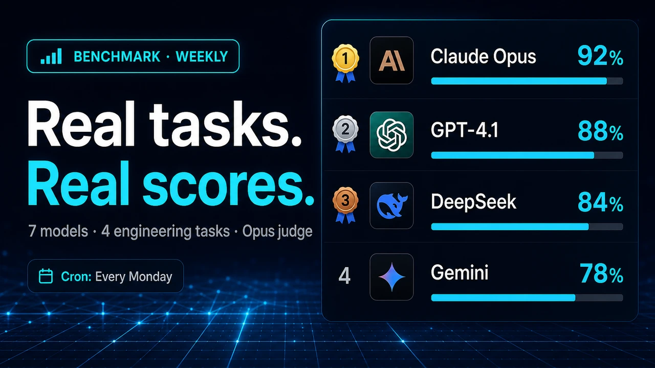 LLM Real-World Benchmark: A Weekly Harness That Tests Models on Actual Engineering Work