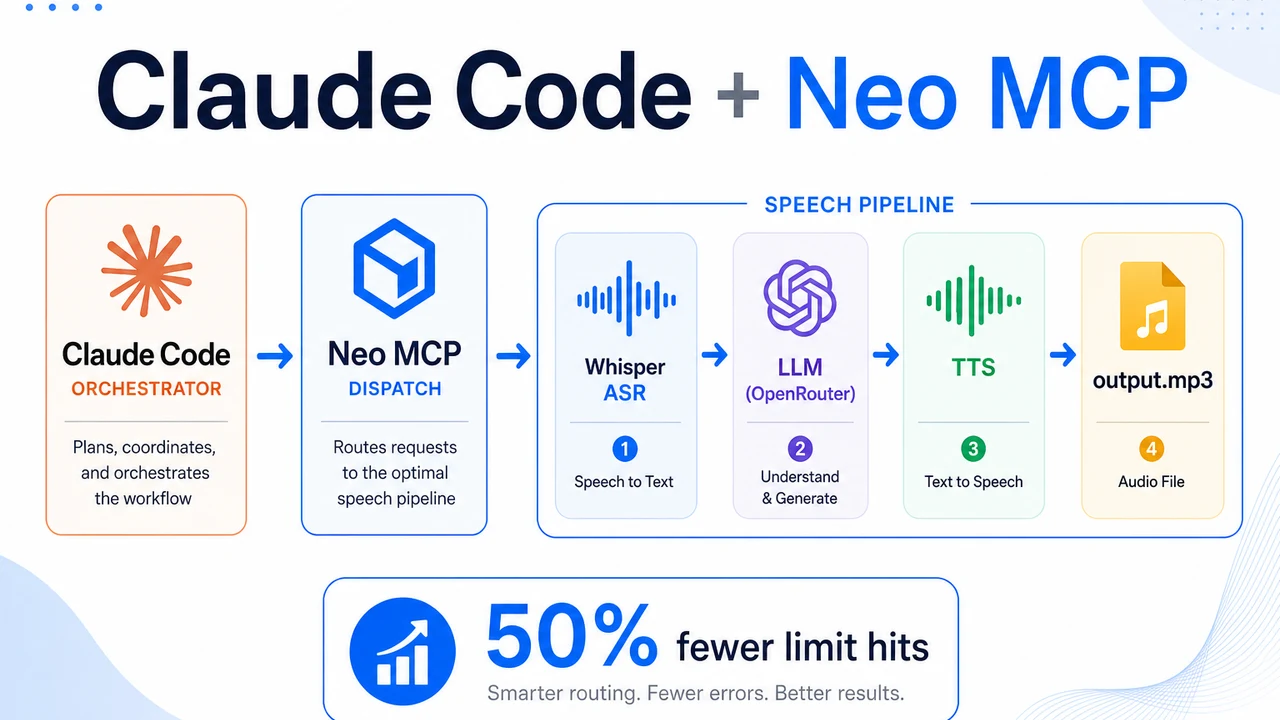 Cut Your Claude Code Limit Hits in Half: Pair It with Neo over MCP